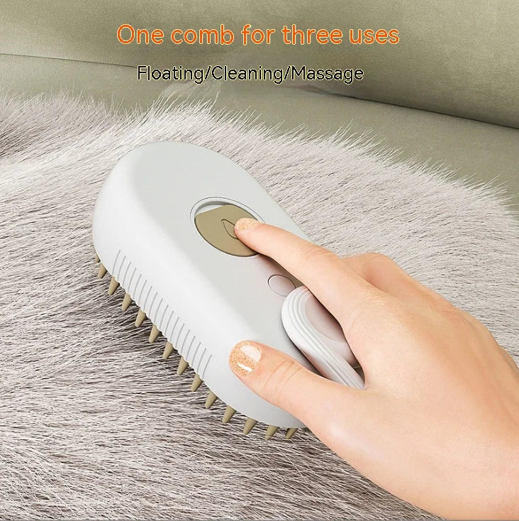 3 In 1 Cat Steam Brush Self Cleaning Steam Brush for Dogs & Cats Cat Spray Massage Comb